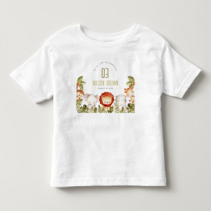 Camiseta De Bebé Cura salvaje de los animales de Safari Tropical