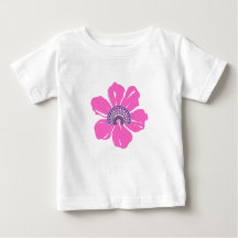 Camiseta De Bebé Curada De Verano Con Flor Rosa