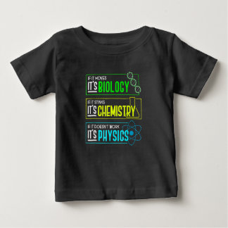 Camiseta De Bebé Curiosa Biología Química Física Nerd Ciencia