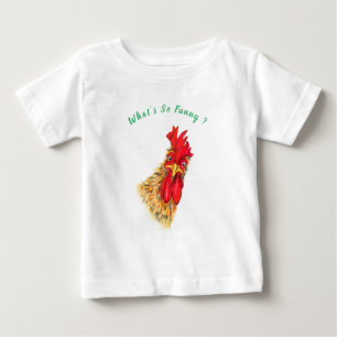 Camiseta De Bebé Curioso gallo curioso sorprendido - Qué es tan gra