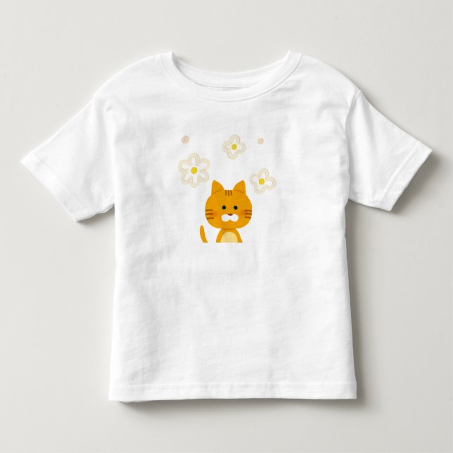 Camiseta De Bebé Curioso gatito (Anverso)