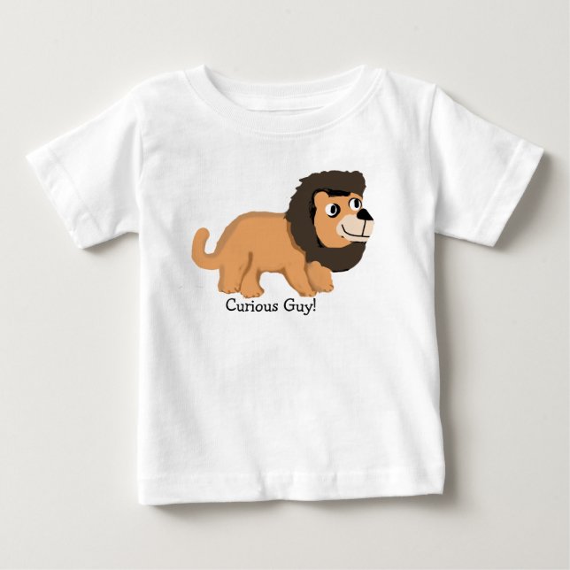 Camiseta De Bebé Curioso Guy Lion (Anverso)