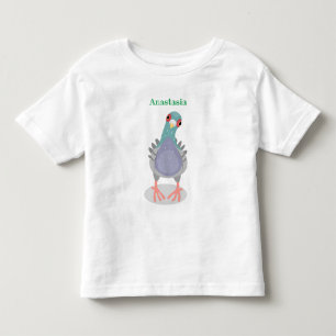 Camiseta De Bebé Curioso ilustracion personalizado de palomas