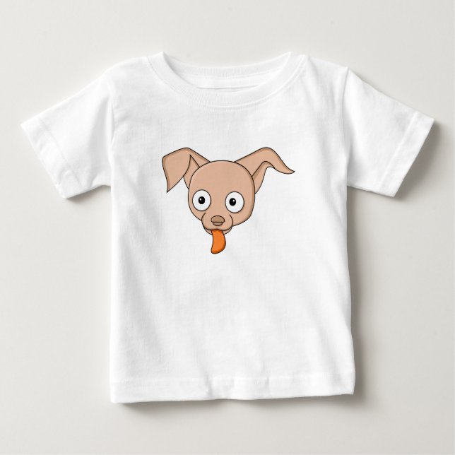 Camiseta De Bebé Curioso perro de cara de perro amante regalo camis (Anverso)