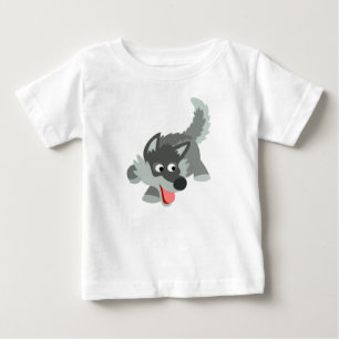 Camiseta De Bebé Curioso Personalizado Lobo Bebé Camiseta