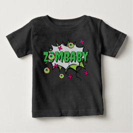 Camiseta De Bebé Curiosos abrazos y besos zombi ‘ZomBaby’