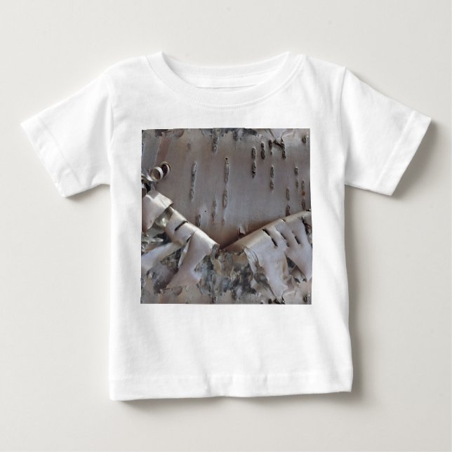 Camiseta De Bebé Curly Birch Bark Tree Rustic (Anverso)