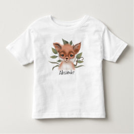 Camiseta De Bebé Curte Woodland Fox con el nombre del niño