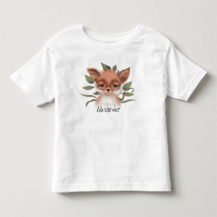 Camiseta De Bebé Curte Woodland Fox con el nombre del niño