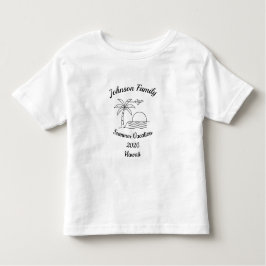 Camiseta De Bebé Custom Family Reunion Beach Summer Vacation White