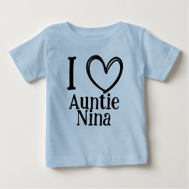 Camiseta De Bebé Custom "I ❤️ My (Name)" Infant/Toddler Tee