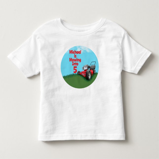 Camiseta De Bebé Custom Lawn Mower Birthday (Anverso)