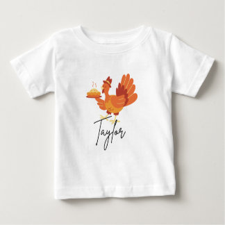Camiseta De Bebé Custom Name Baby Thanksgiving Shirt 