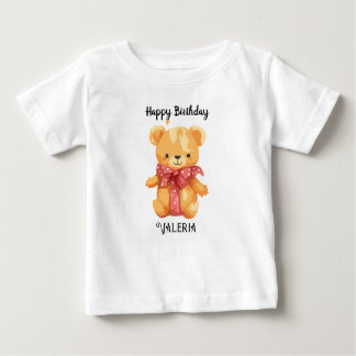 Camiseta De Bebé Custom Name Happy Birtday