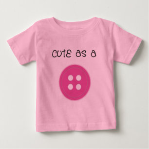 Camiseta De Bebé Cuta como botón - Chica