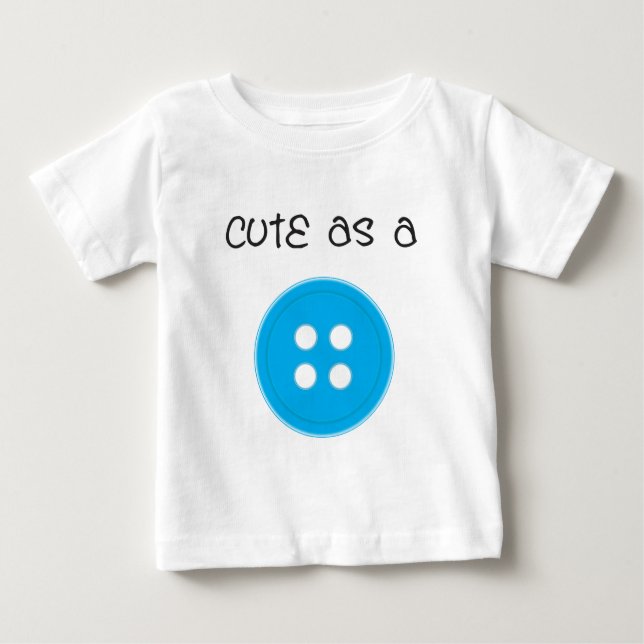 Camiseta De Bebé Cuta como botón - Niño (Anverso)