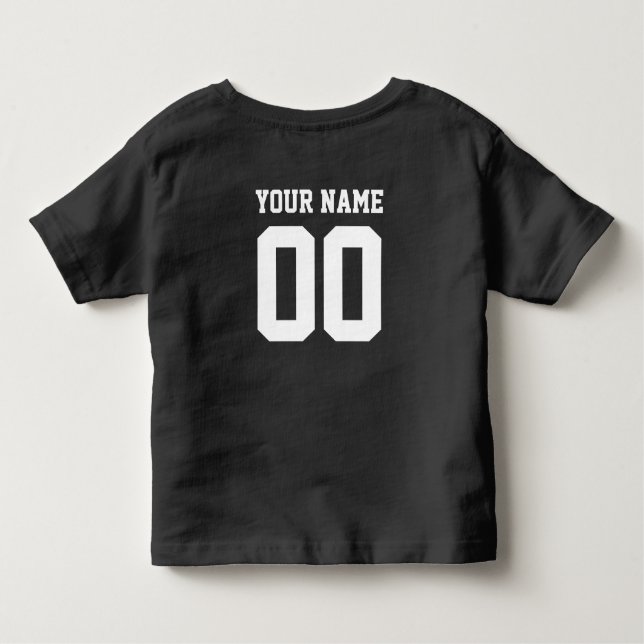 Camiseta De Bebé Cuta de número de nombre personalizado (Reverso)