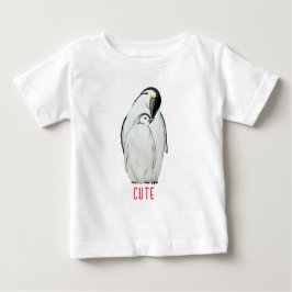 Camiseta De Bebé Cuta familia de los pingüinos emperadores T-Shirt