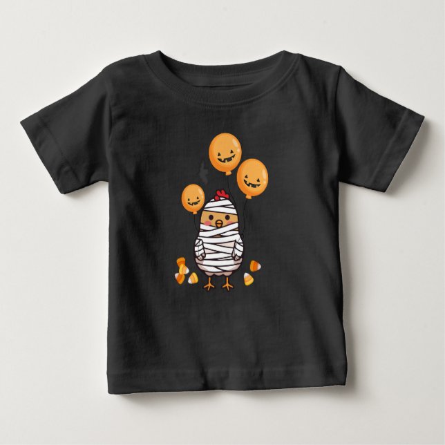 Camiseta De Bebé Cuta Halloween Mummy Chick (Anverso)