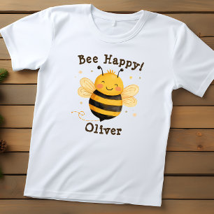 Camiseta De Bebé Cute Abejorro Regordete "Abeja Feliz" 