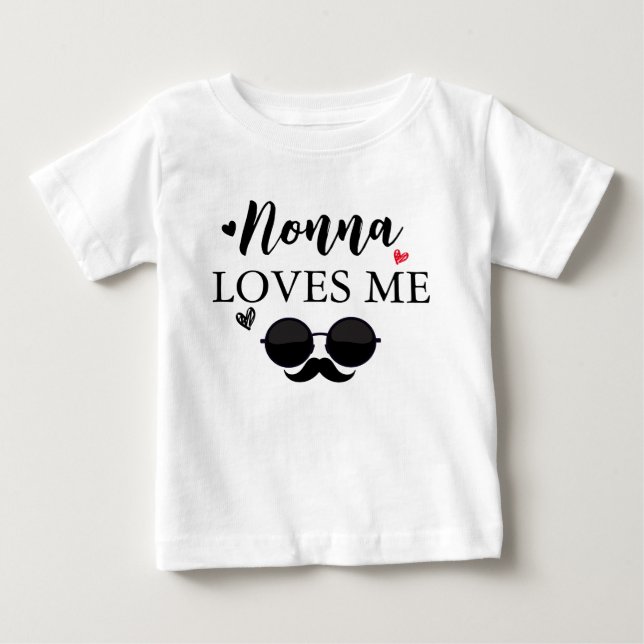 Camiseta De Bebé Cute abuela Nonna me ama Personalizar (Anverso)