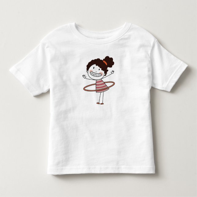 Camiseta De Bebé Cute acuarela de niña palito gran sonrisa hermosa (Anverso)