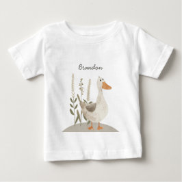 Camiseta De Bebé Cute acuarela Goose Baby T-Shirt
