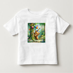 Camiseta De Bebé Cute acuarela Personalizado Baby Bear Cub Cumpleañ