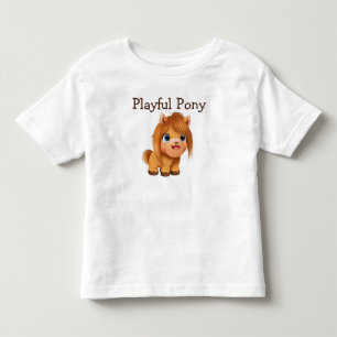 Camiseta De Bebé Cute Adorable Playable Pony Horse