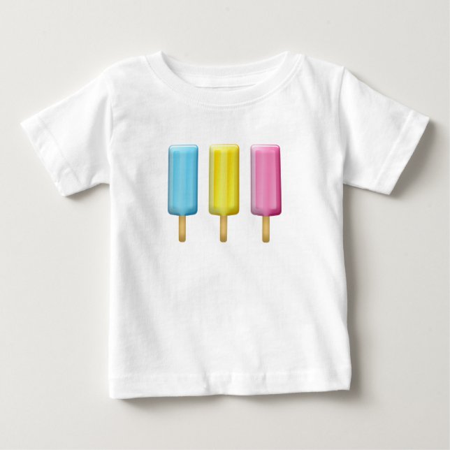 Camiseta De Bebé Cute Adorable Summertime Kawaii popsicle Helado (Anverso)