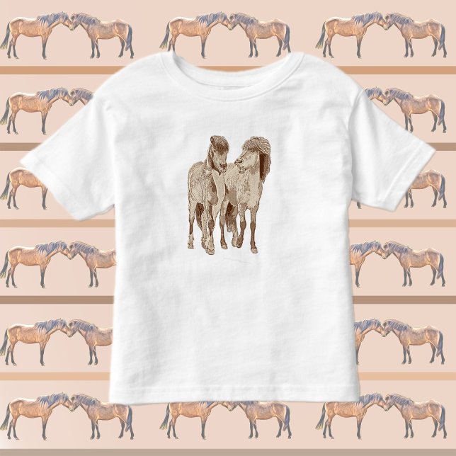 Camiseta De Bebé Cute and fun Icelandic horses (Subido por el creador)
