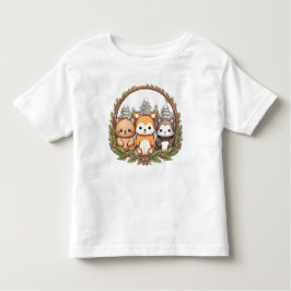 Camiseta De Bebé Cute animals celebrating Christmas