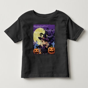 Camiseta De Bebé Cute Anime Halloween Witch