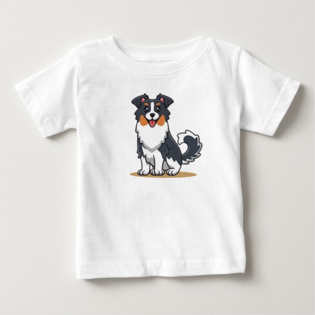 Camiseta De Bebé Cute Australian Shepherd-23144 (Anverso)