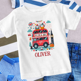 Camiseta De Bebé Cute autobús de dos pisos de Londres y bebés encan