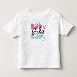 Camiseta De Bebé Cute "Baby Baby Baby" Graphic  Toddler Tee