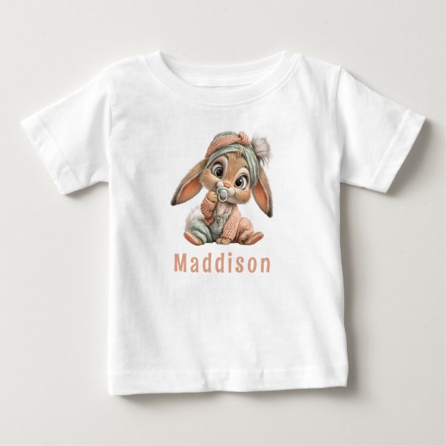 Camiseta De Bebé Cute Baby Bunny Birthday (Anverso)