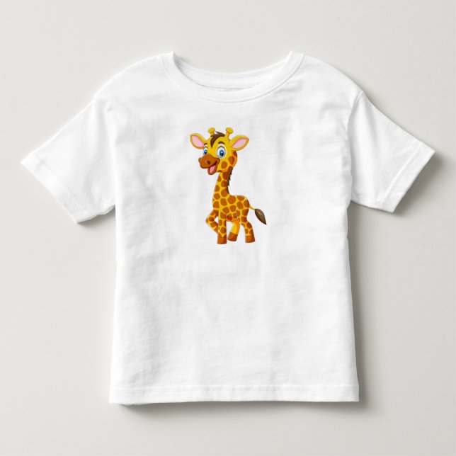 Camiseta De Bebé Cute Baby Giraffe Smiling Cartoon-35280 (Anverso)