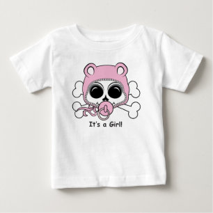 Camiseta De Bebé Cute Baby Girl Skull