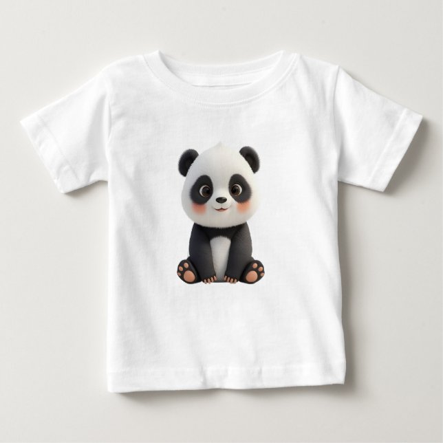 Camiseta De Bebé Cute Baby Panda T-Shirt (Anverso)
