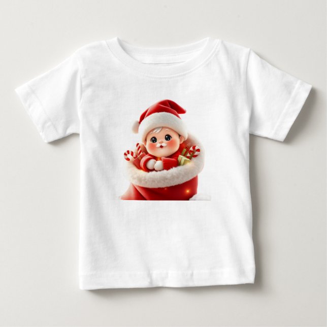 Camiseta De Bebé Cute Baby Santa – Adorable Kawaii Christmas Gift (Anverso)