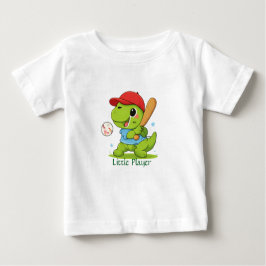 Camiseta De Bebé Cute Baseball Dinosaur T-Rex Sports T-Shirt