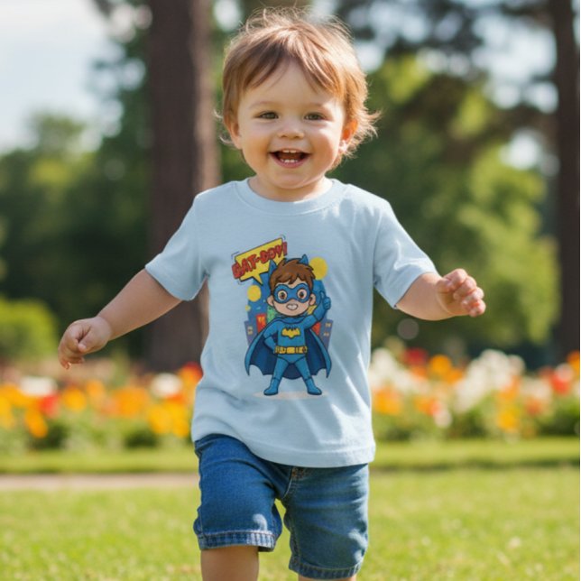 Camiseta De Bebé Cute Bat-Boy Superhero Costume Toddler Kids Blue  (Subido por el creador)