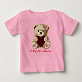 Camiseta De Bebé cute bear baby's first valentines bodysuit T-Shirt