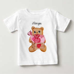 Camiseta De Bebé Cute bear in love full of love