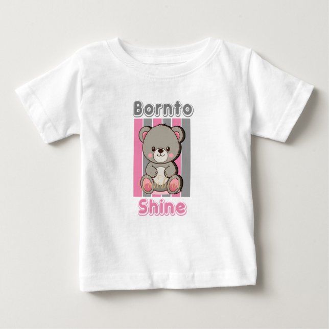 Camiseta De Bebé Cute Bear Kids T-Shirt (Anverso)