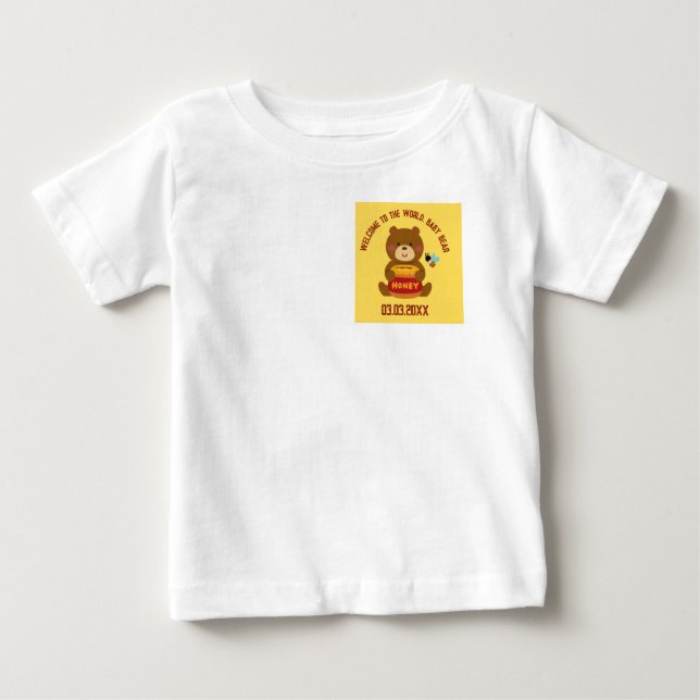Camiseta De Bebé Cute Bear Theme Boy Baby Shower (Anverso)