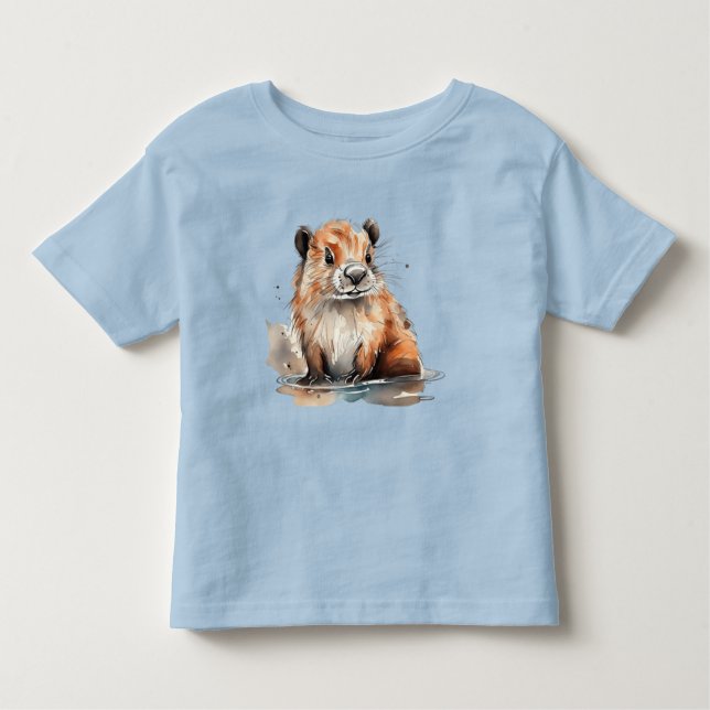 Camiseta De Bebé Cute Beaver (Anverso)