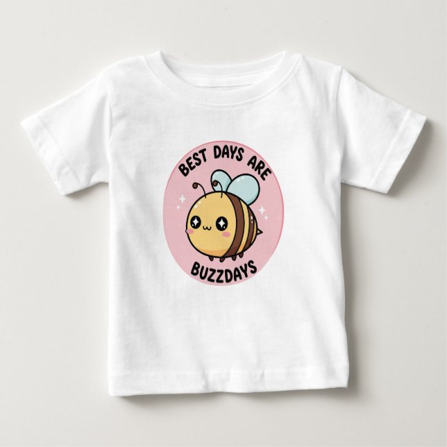 Camiseta De Bebé Cute Bee Baby T-Shirt – Kawaii Bumblebee (Anverso)