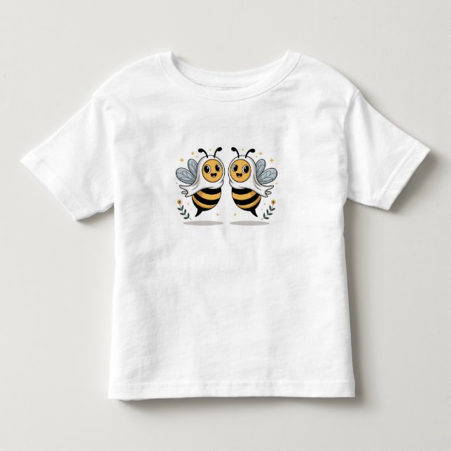 Camiseta De Bebé Cute Bees Illustration for Kids (Anverso)